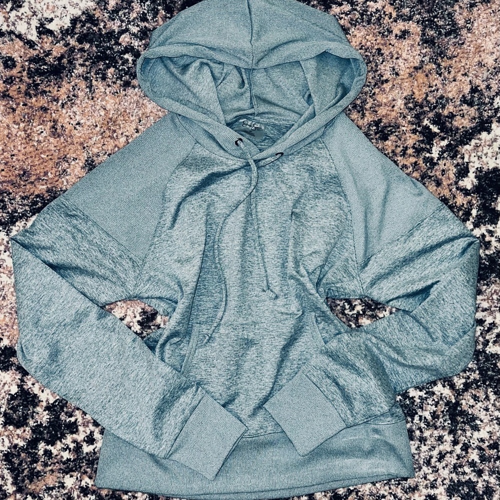 JESSICA SIMPSON || Cuffed Pullover Hoodie in Heather Blue - SZ Medium ✨NWOT✨